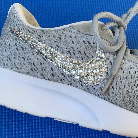 Nike Light Gray Sneakers with Sparkling Swoosh - Picture 10 of 17